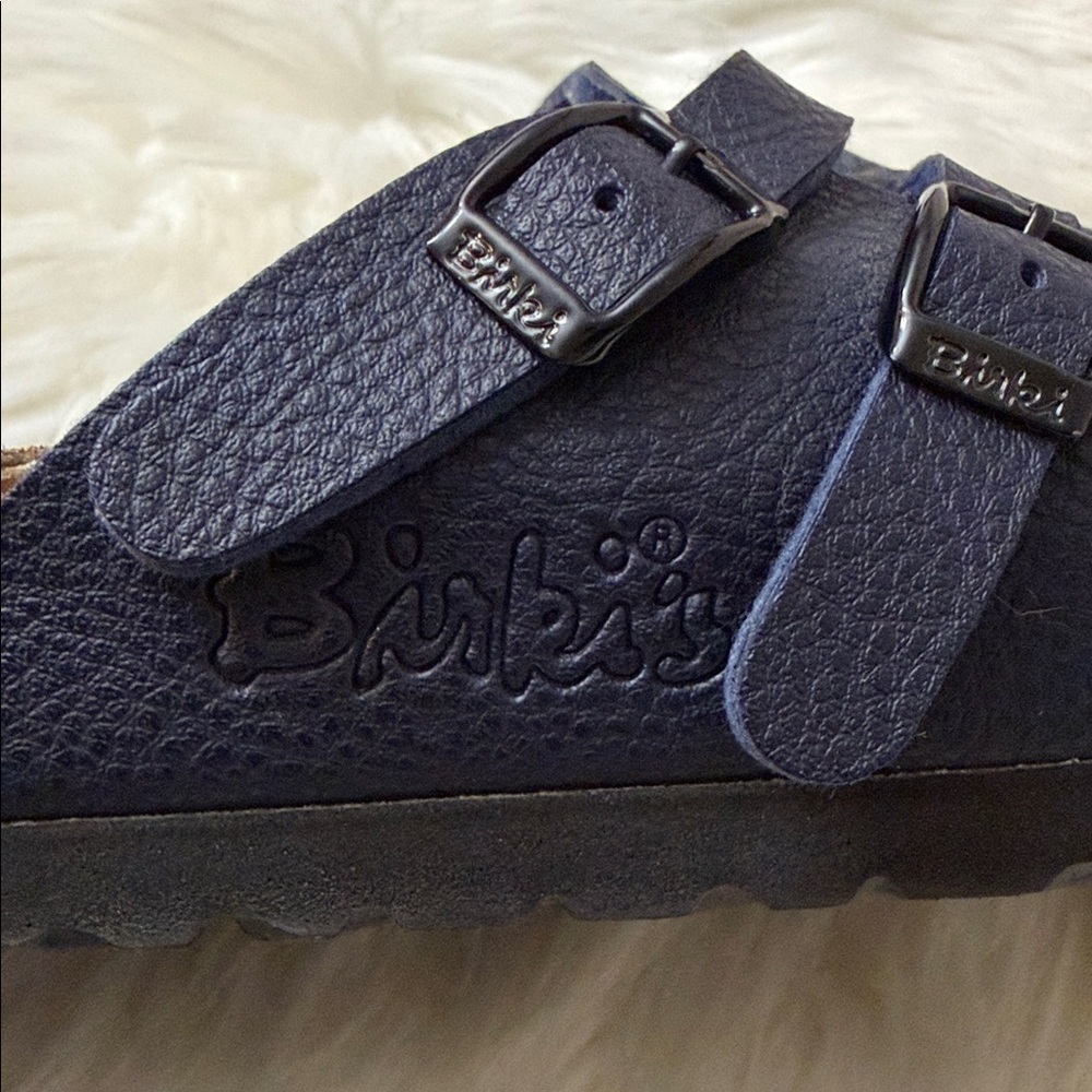 Birkenstock Dark Blue Leather Footwear - Picture 10 of 14
